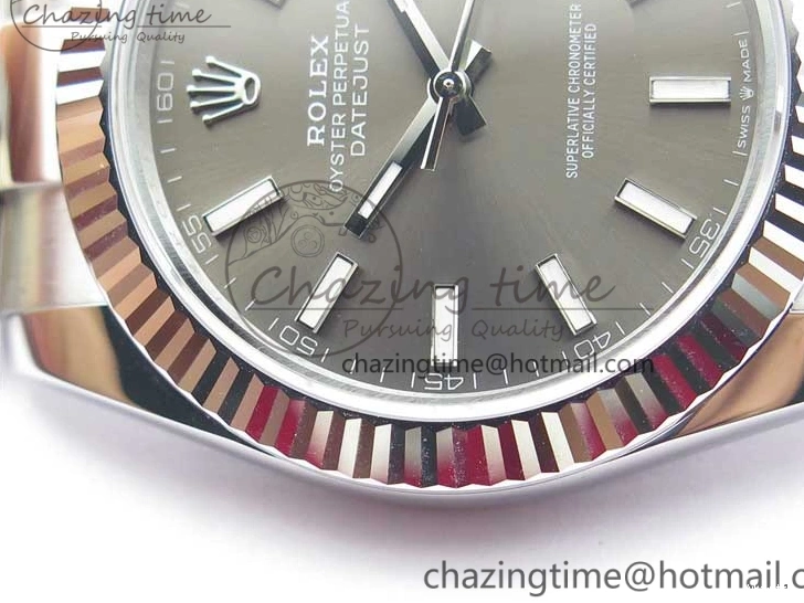 41 DateJust on Bracelet 1:1 Gray ARF Dial Steel A2824 126334 New Oyster Edition Best 904L V3 0423
